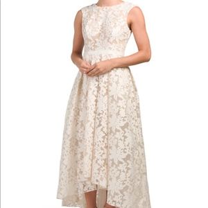 JS collections embroidered organza high low